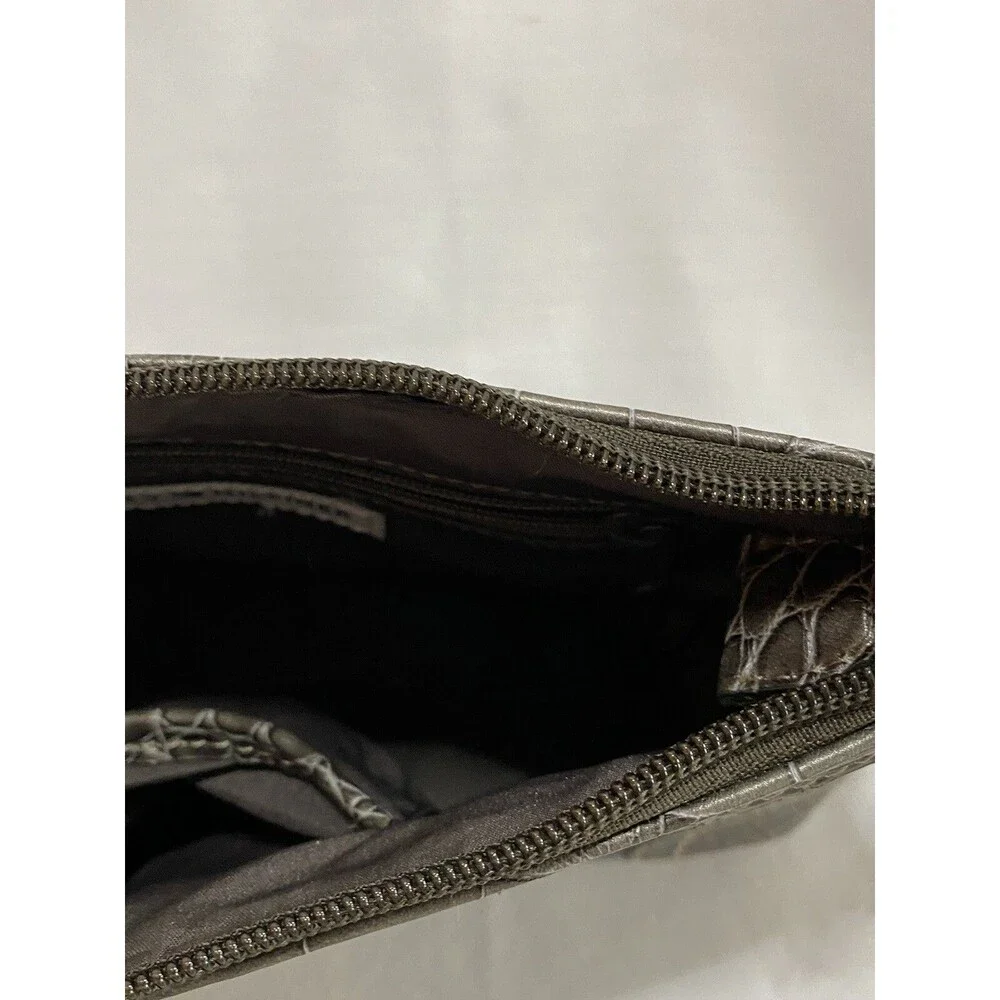 Tommy Hilfiger Small Bag Silver Purse Shoulder Bag Alligator Pattern